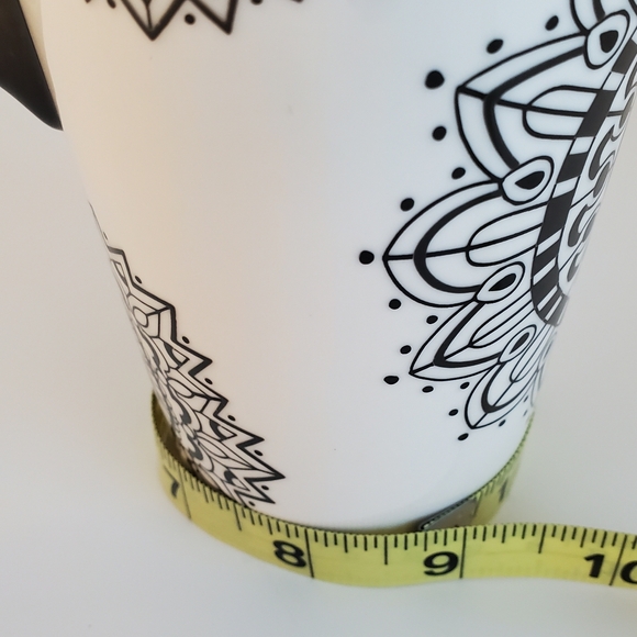 Black Ink Just Add Color 17 oz Ceramic Travel Tall Cup w/Lid New Open Box *READ* - Picture 4 of 14